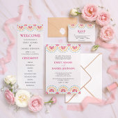 Mooie Papel Picado: een Spaans Mexicaanse bruiloft Folie Uitnodiging