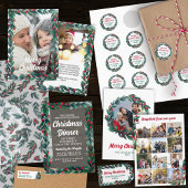 Mooie vierkante kerstkrans monogram stenen onderzetter