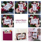 Kleurrijke zomer bloemen bruiloft acryl bord