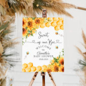 Honingbij En Zonnebloemen Kaarten En Cadeaus Reclamebord Met Voetstuk