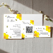 Baby shower van bijen vierkante sticker