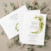 Beer Willow Greenery en Gold Geometric Wedding Flyer (Personaliseer deze collectie van deze onafhankelijke maker. Test)