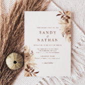 Beige Boho Trouwtafel nummer Kaart