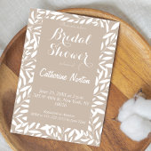 Beige minimalistische groene Bruids Shower Bedankdoosjes