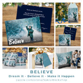 Geloof maar dat Dream It Make It Happen Snow Lijst Fleece Deken