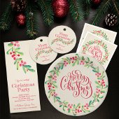 Elegant Holly en Berries kerstfeestdag Servet