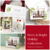 Berry & Bright | Vakantieknopkaart Feestdagenkaart