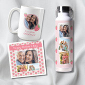 Gelukkige Moederdag Aardbei Foto Servet