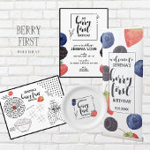 Berry First | 1e verjaardag | Gemengde bessen | Pa Papieren Kommen