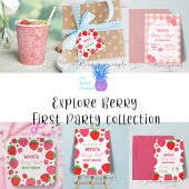 Aardbei Verjaardag Tafel Teken Poster