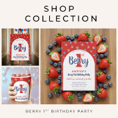 Berry eerste verjaardagsfeestje aardbeien & bosbes servet