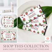 Berry First Birthday Cute Strawberry Girl Red Spandoek