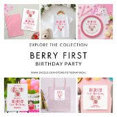 Schattigee bessen eerste verjaardag Strawberry Pin Servet