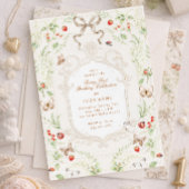 Berry First Birthday Rococo Welcome Sign Poster