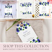 QR Code Berry Eerste Verjaardag Blueberry Bedankt Briefkaart