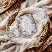 Berry First Blue Floral Garden 1st Birthday Kaart