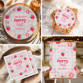 Bessie Eerste Verjaardag Aardbei Cadeaulabel