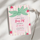 Strawberry Themed Happy Birthday Bunting Banner