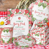 Berry First Birthday Strawberry Party  Bedankdoosjes