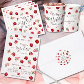 Berry Eerste Verjaardag Wild Strawberry Shortcake Ronde Sticker