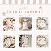 Strawberry Bow Bruids Douche Uitnodiging