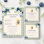 Gingham Eend Baby Shower Luier Raffle Kaart