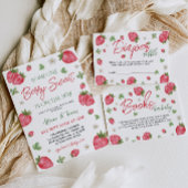 Aardbei Dank u Berry Veel Baby shower Ronde Sticker