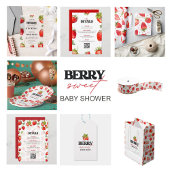 Aardbeien en stippen patroon grosgrain lint