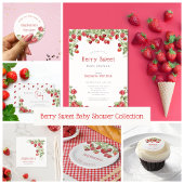 Modern Strawberry Pattern Baby shower Papieren Bekers
