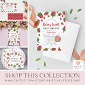Berry Sweet Baby Cute Strawberry Modern Dank u Cadeaulabel