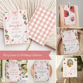 Berry First Birthday 1st Birthday Invitation Kaart