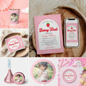 Berry Sweet Strawberry 1st Birthday Party Servet