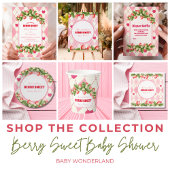 Berry Sweet Strawberry Baby shower Papieren Bekers