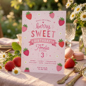 Bescheiden Zoete Aardbei Roze Etiket