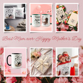 Beste moeder ooit mama, aangepaste kinderen / bloe