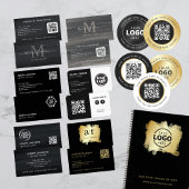 Luxe Roos Gold Metallic Logo QR code Sleutelhanger