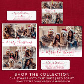 Merry Christmas Script Heart Return-adres Zelfinktende Stempel