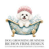 Bichon Frise Hondenverzorging Flyer - Wit