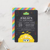 Big Bird Chalkboard Confetti Birthday Kaart