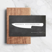 Big Chef Knife Logo 2 Chef, Catering Flat Notecard Notitiekaartje