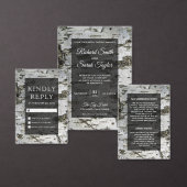 Rustieke berkenboom Bark Moderne bruiloft Monogram Ronde Sticker (Personaliseer de collectie van deze zelfstandige maker.)