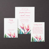 Bird of Paradise Tropische huwelijksprogramma's Programmakaart (Personaliseer de collectie van deze zelfstandige maker.)