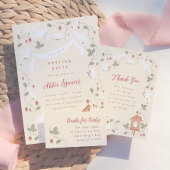 Bird & Bow Family Name & Return Address Rubberstempel