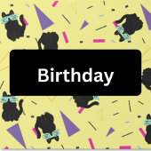 80's verjaardagsfeestje, zwarte kat, retro feest papieren bordje