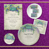 21e verjaardag Ticket Peacock Feather Kaart