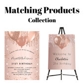 Happy Birthday roos goudballonnen Ronde Sticker