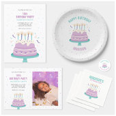 Verjaardagstaart Kinderen Verjaardagsfeestje Ronde Sticker