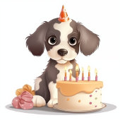 verjaardagspuppy kaart