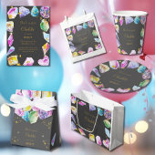 Birthday Gem Party Crystals Girl's waterverf Bedankdoosjes