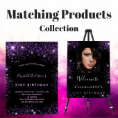 Verjaardag zwarte paarse ballonnen met uitzonderin save the date